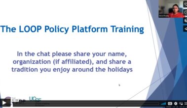 The LOOP Policy Platform Training Webinar Recording is Available for Viewing